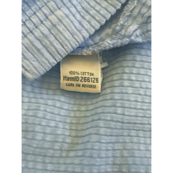 L.L.Bean 2X Light Blue Corduroy Button-Up Shirt 100% Cotton - Picture 3 of 5